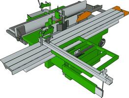 3d vettore illustrazione di un industriale energia stampa macchina bianca sfondo