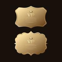 badge ed etichette d'oro premium di lusso premium vector