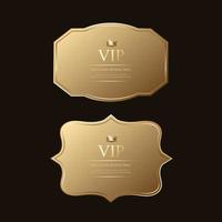 badge ed etichette d'oro premium di lusso premium vector