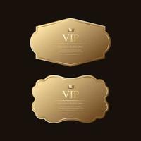 badge ed etichette d'oro premium di lusso premium vector