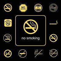 icona non fumatori per fumare, icona vettoriale