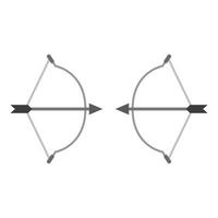 arco con freccia illustrato su sfondo bianco vettore