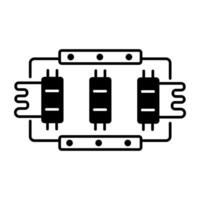 moderno icona di multimedia componenti linea icona vettore