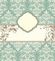 Vintage ▾ invito carta con ornato elegante astratto floreale design vettore