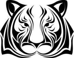 tigre testa tatuaggio, tatuaggio illustrazione, vettore su un' bianca sfondo.