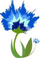 bellissimo blu fiore vettore