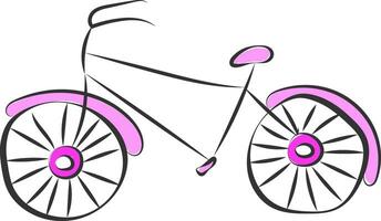 viola bicicletta vettore o colore illustrazione