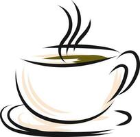 schizzo di un' caffè tazza vettore o colore illustrazione