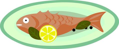 delizioso pesce friggere vettore o colore illustrazione