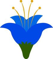 buio blu fiore vettore o colore illustrazione