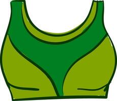 un' reggiseno nel verde colore vettore o colore illustrazione