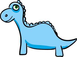 blu dinosauro vettore o colore illustrazione