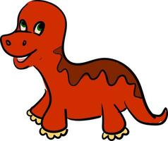 un' rosso dinosauro vettore o colore illustrazione