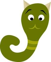verde mostro piace un' serpente, vettore o colore illustrazione.
