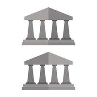tempio greco illustrato su sfondo bianco