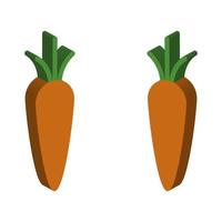 carota illustrata su sfondo bianco vettore