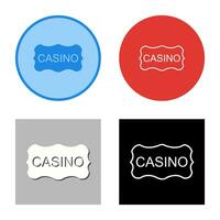 casinò cartello vettore icona