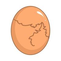 illustrazione di uovo rotto vettore