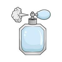 profumo bottiglia spray con Fumo illustrazione vettore