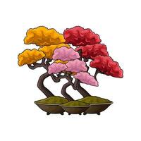 Bonsai pianta nel pentola illustrazione vettore