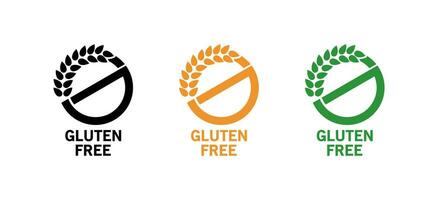 g lettera glutine gratuito logo disegno, glutine gratuito etichetta cartello vettore icona