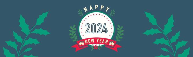 contento nuovo anno, nuovo inizi Saluti per la gioia, amore, e successo nel 2024 vettore