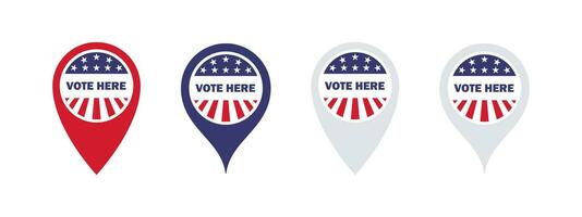 votazione Qui puntatori. elezione e voto Stati Uniti d'America. voto nel elezione. vettore scalabile grafica