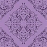 vettore senza soluzione di continuità modello. geometrico maori stile. lilla, viola colori