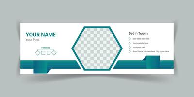 aziendale creativo e-mail firma design. vettore