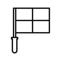 bandiera di linea calcio giudice icona vettore