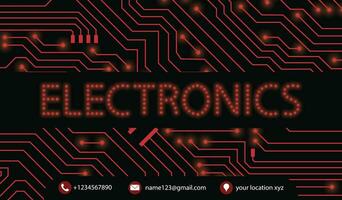 futuristico elettronica lettera con astratto circuito tavola digitale Linee tecnologia striscione, vettore illustrazione
