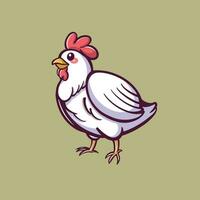 carino pollo cartone animato vettore icona illustrazione animale natura icona concetto