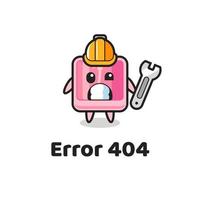 errore 404 con la simpatica mascotte del profumo vettore