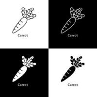 carota verdura salutare cibo logo icona vettore