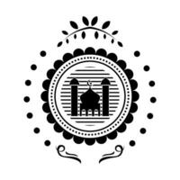 moschea icona logo design vettore