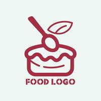 design del logo del cibo vettore