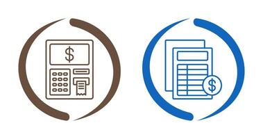 ATM e fattura icona vettore