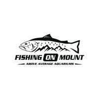 eccezionale pesca all'aperto logo design vettore