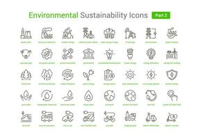 nero colore ambientale sostenibilità icone parte 2 vettore