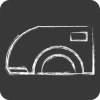 icona parafango macchina. relazionato per auto parti simbolo. gesso stile. semplice design modificabile. semplice illustrazione vettore