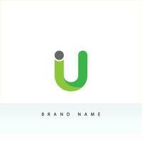 u lettere logo. attività commerciale logotipo con lettere u vettore