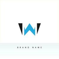 w logo. vettore grafico il branding lettera elemento.