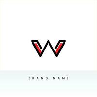 w logo. vettore grafico il branding lettera elemento.
