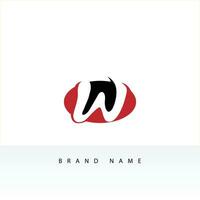 w logo. vettore grafico il branding lettera elemento.