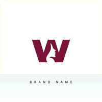 w logo. vettore grafico il branding lettera elemento.