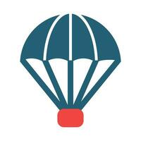 paracadute vettore glifo Due colore icona per personale e commerciale uso.