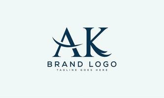 lettera ak logo design vettore modello design per marca.