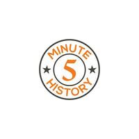 5 minuti Timer monogramma logo cronometro, cucinando tempo etichetta design isolato vettore modello