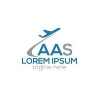 aas lettera aviazione aria aereo logo design vettore modello
