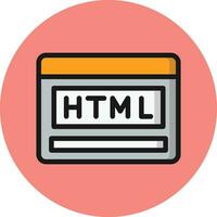 illustrazione del design dell'icona vettoriale html